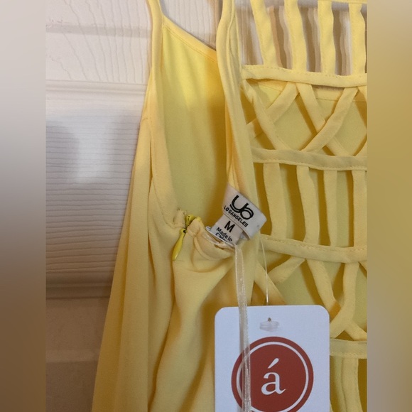 Sunny Yellow  Dress with Lattice Back - Picture 9 of 14